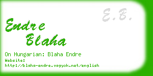 endre blaha business card